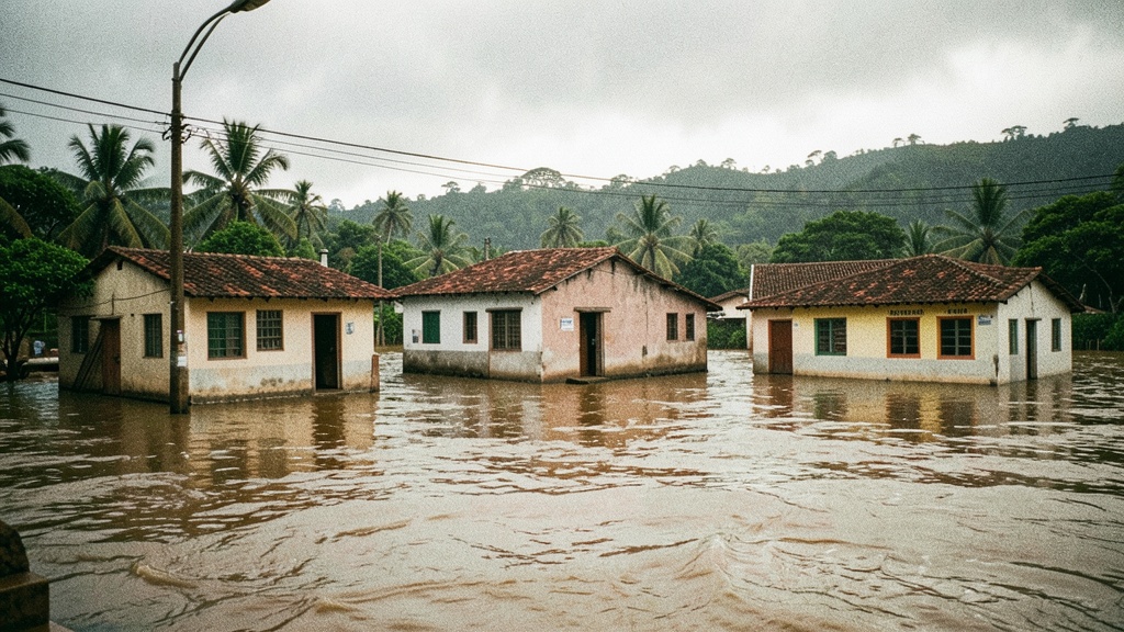 Crecida del río Daule deja bajo el agua a tres ciudadelas en Santa Lucía
