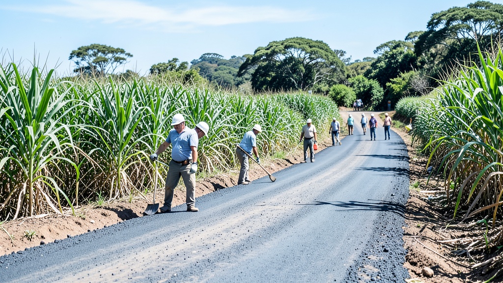 Rehabilitan cinco vías en Palestina para mejorar el transporte agrícola