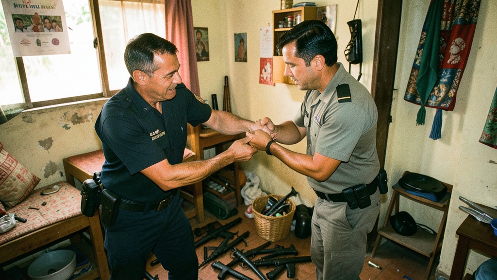 Agente de la CTE detenido en Daule por almacenar armas en su casa