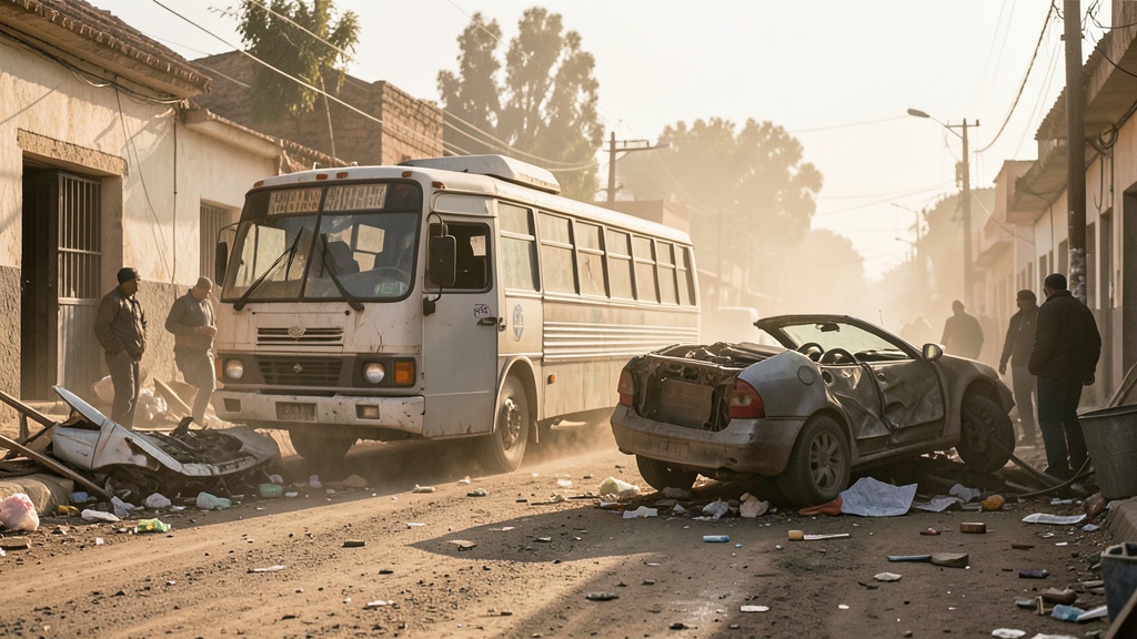 Trágico accidente en Jujan deja tres muertos y seis heridos tras choque entre bus y auto