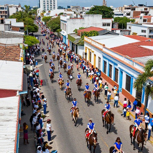 Prefecto Encalada apoya a La Aurora en sus 25 años de parroquialización con feria y cabalgata