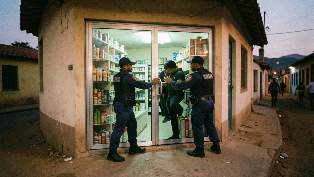 Tres hombres detenidos por intento de robo en farmacia de Santa Lucía