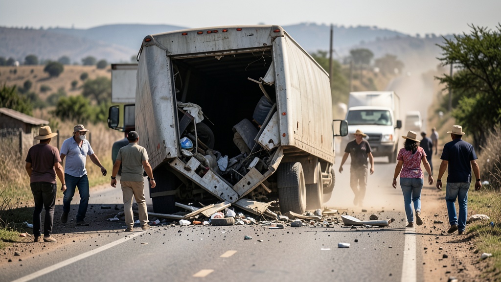 Tráiler volcado bloquea la Panamericana en Churute y obliga a circular con precaución
