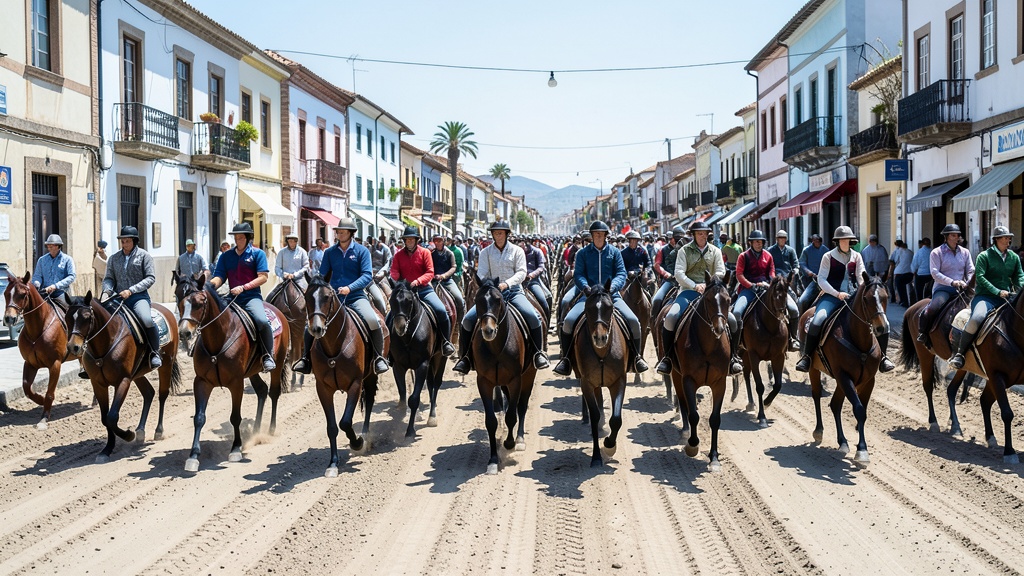 Cabalgaron 300 jinetes por Santa Rosa en Colimes para honrar la tradición montubia