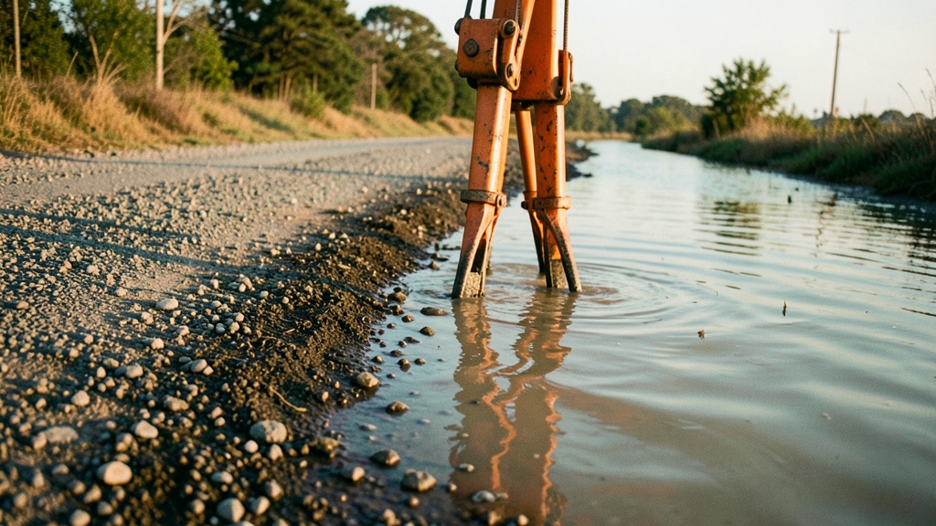 La vía Jujan-Babahoyo se vuelve “anfibia” con 80 cm de agua y grúas como único transporte