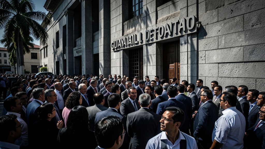 Protesta en Fiscalía del Guayas por impunidad en atentado de La Bahía
