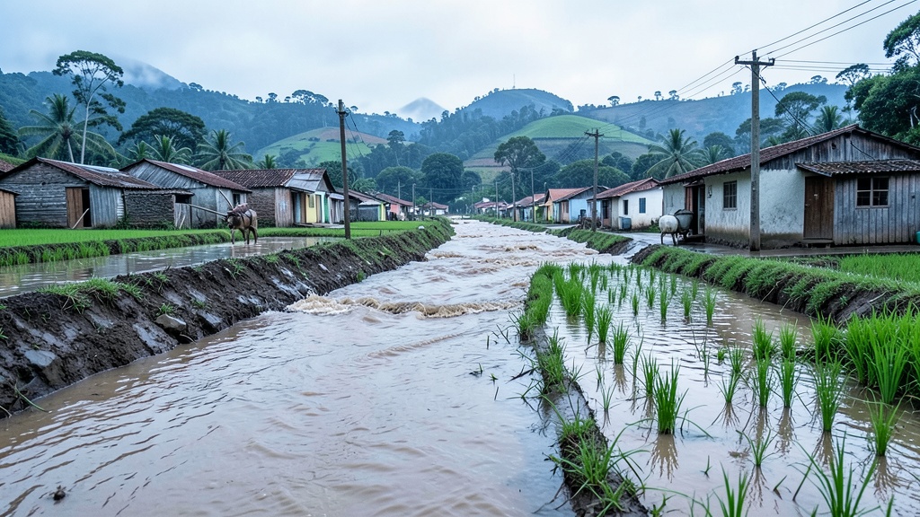 Alcalde inspecciona daños por desborde del río en La Rinconada