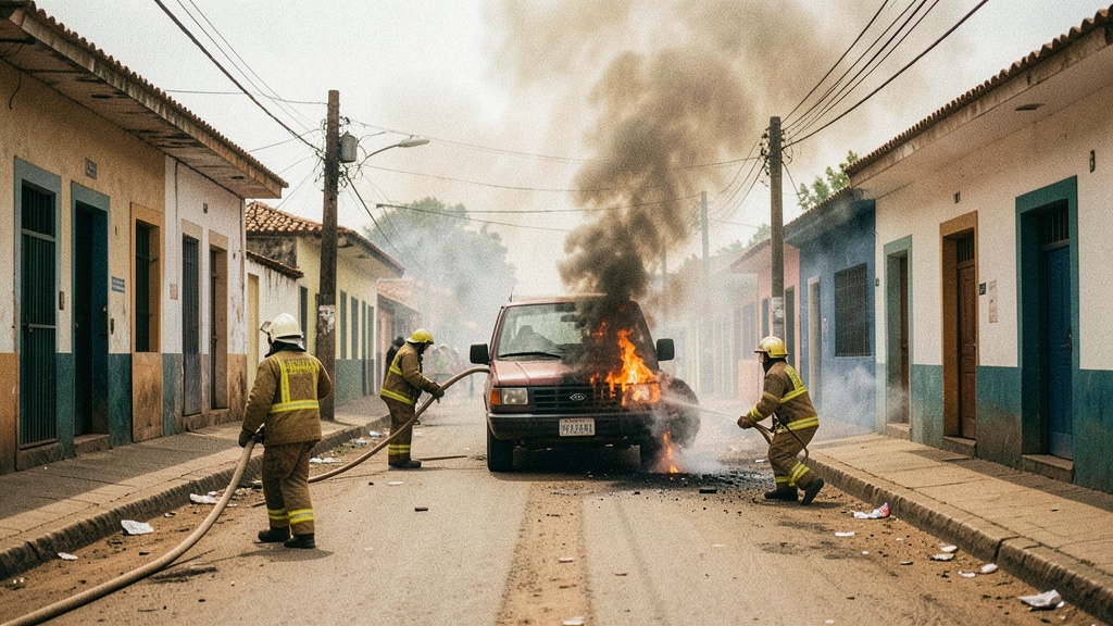 Incendio por atentado deja muerto a hombre en Santa Lucía