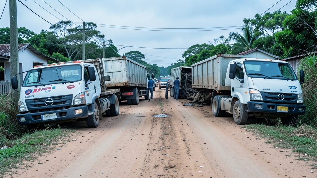 Choque fatal entre dos camiones deja dos muertos en Colimes, Guayas
