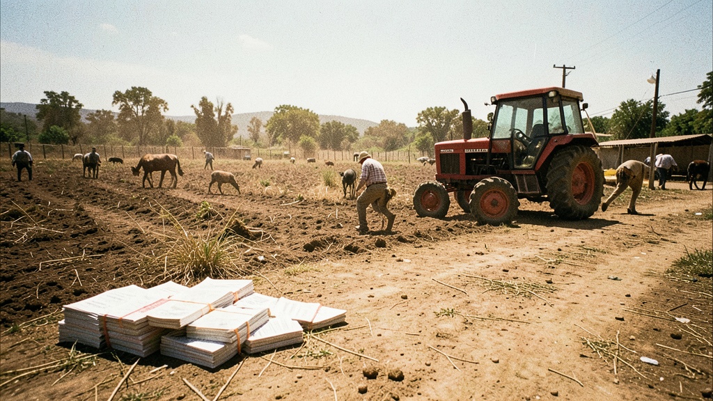 MAG entrega tractor y títulos de tierra a 70 productores en Santa Lucía