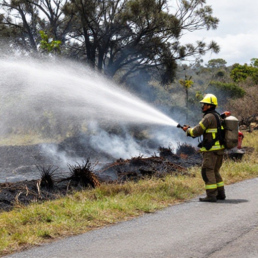 Incendio en La Vicentina deja seis hectáreas quemadas y un detenido