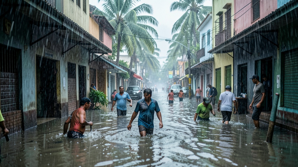 Lluvias récord en el Guayas: 12.000 m3 caídos y más de 8.300 personas afectadas