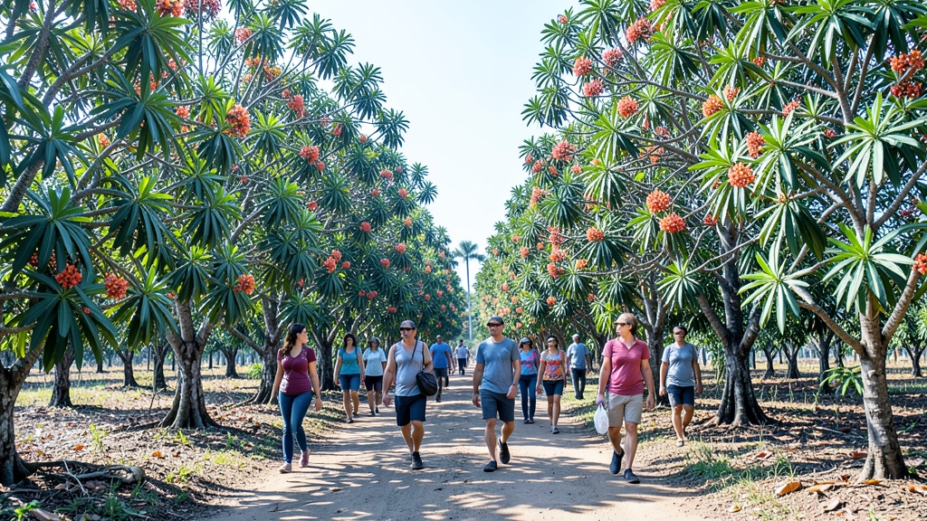Turistas recorren finca de Colimes por el florecimiento anual de los guayacanes