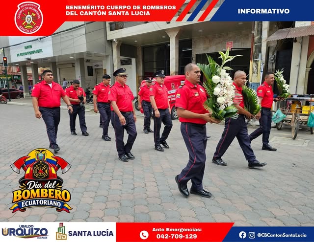 Bomberos de Santa Lucía rinden homenaje a sus compañeros caídos con romería anual