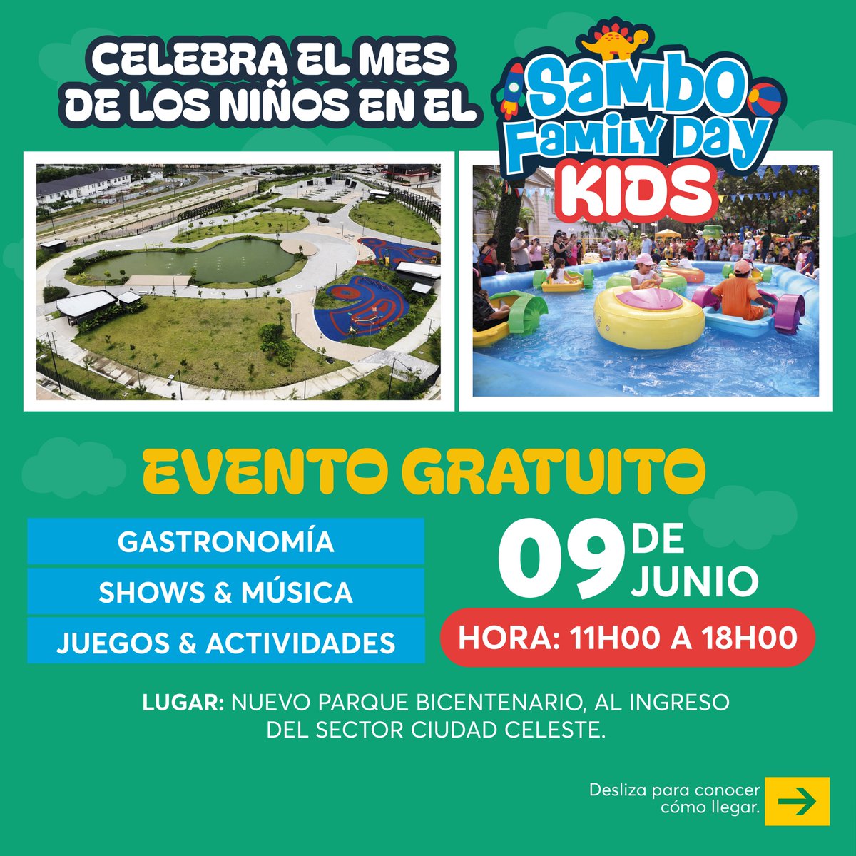 El Parque Bicentenario de Samborondón abre sus puertas con actividades para niños