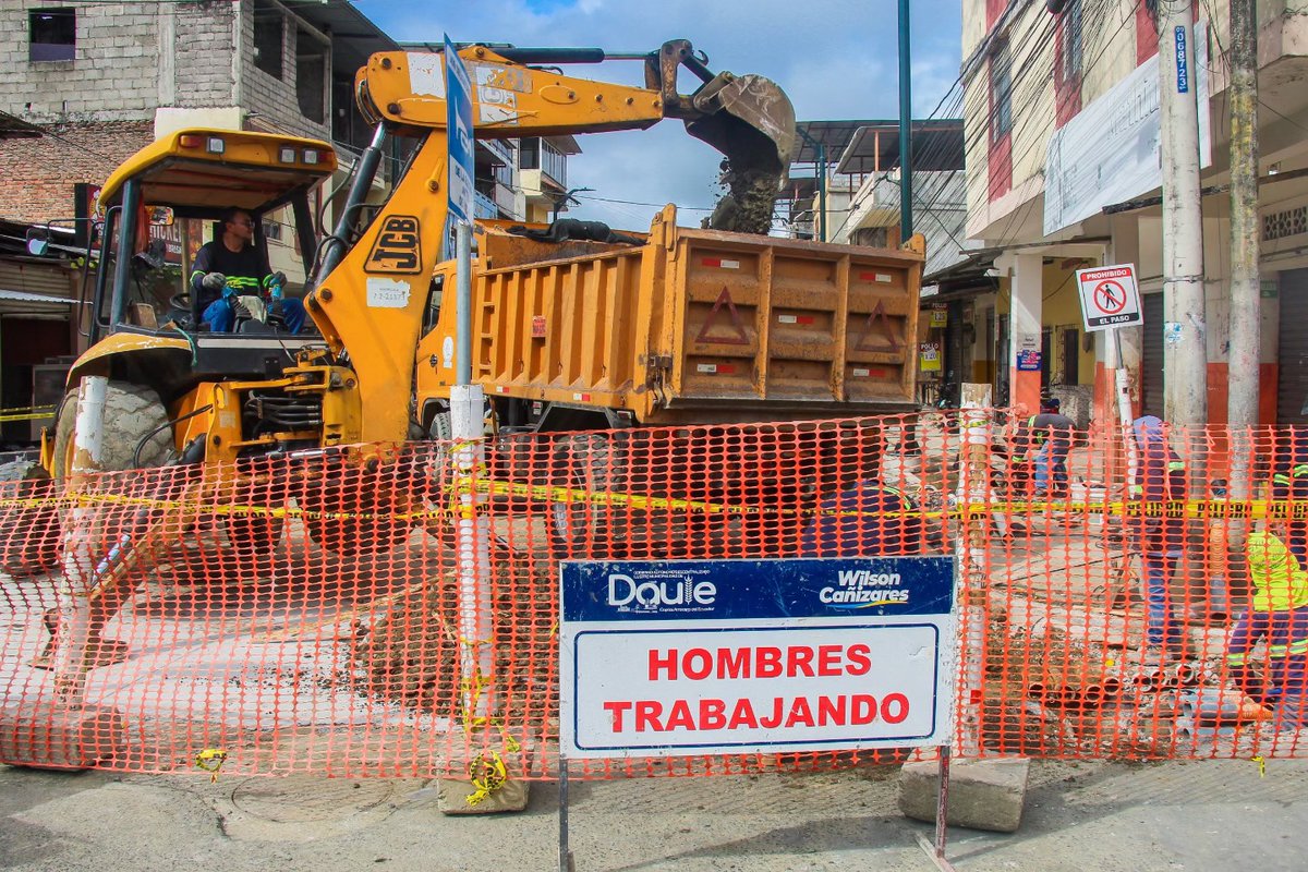 Alcaldía de Daule inicia regeneración urbana en el casco comercial