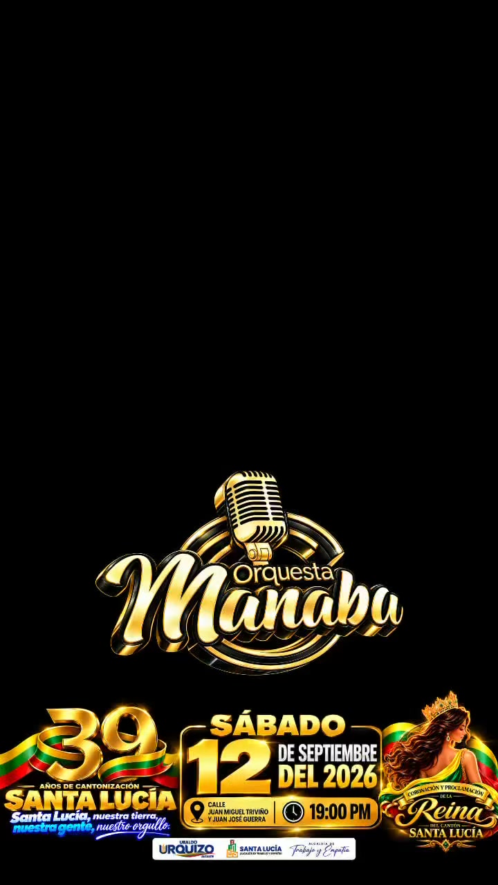 Santa Lucía celebra sus 39 años de cantonización con la Orquesta Manaba este sábado