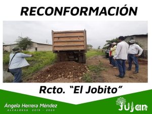 Reconformación del camino en El Jobito avanza con relleno y nivelación