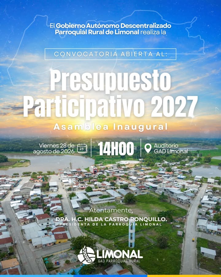 Asamblea del Presupuesto Participativo 2027 se realizará este viernes en Limonal